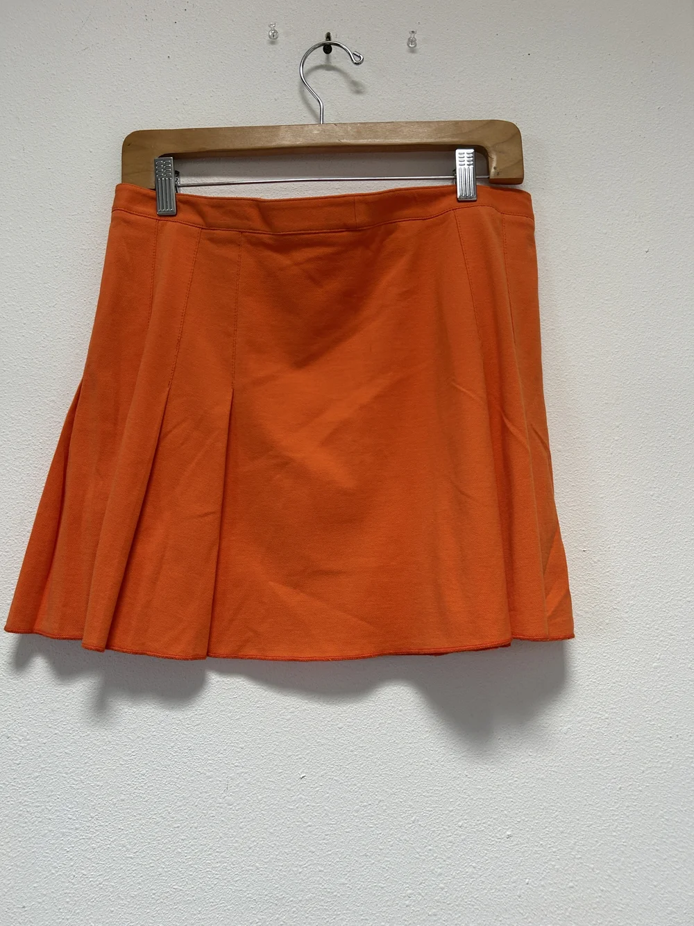 Theory Orange Skater Mini Skirt